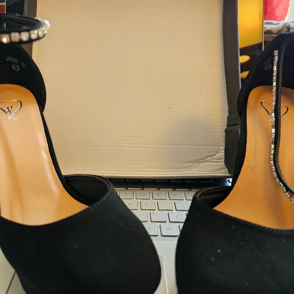 Windsor velvet platform dress shoes